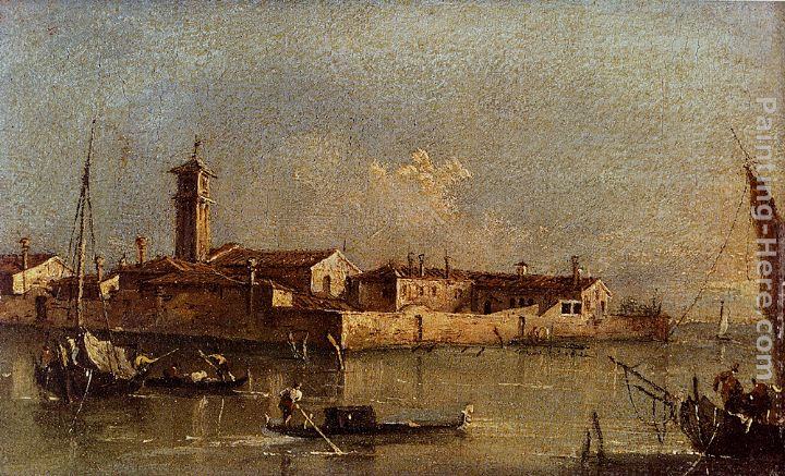 Francesco Guardi View Of The Island Of San Michele Near Murano, Venice